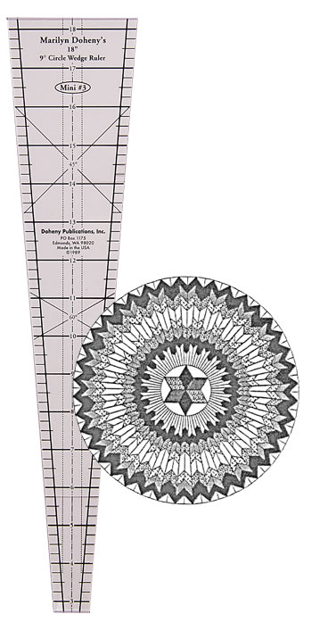 9 Degree Wedge Ruler 18in x 3-  By Marilyn Doheny