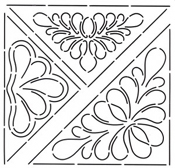 Quilt Stencil Triangular Designs 4'', 4 and 6''