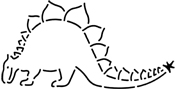Stegosaurus 7'' x 3''