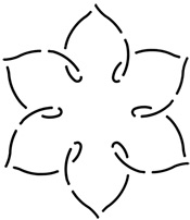 Quilt Stencil Simple Flower 5'' x 5''