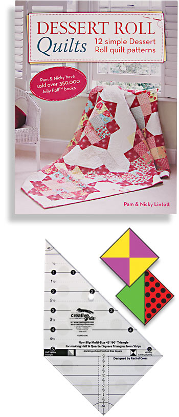 Dessert Roll Quilts - 12 Simple Dessert Roll quilt patterns Book By Pam and Nicky Lintott