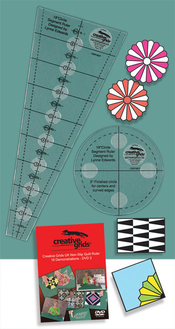 Creative Grids® Non Slip 18° Dresden Plate Ruler