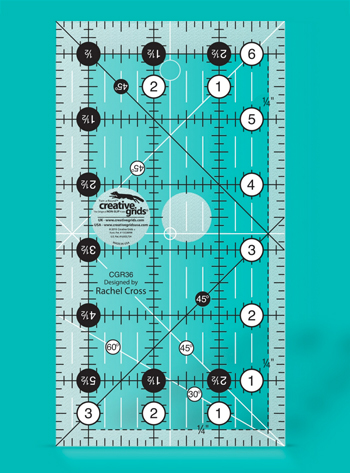 Creative Grids Non-Slip Quilt Ruler 3½'' x 6½''