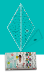 Creative Grids Non-Slip 60° Diamond Ruler 8½
