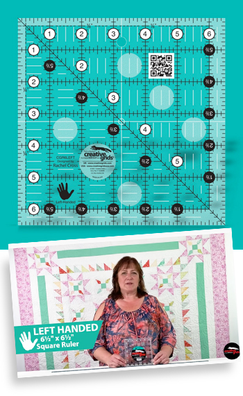 Creative Grids Left-Handed Quilt Ruler 6½'' Square