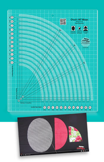 Creative Grids Ovals All Ways Quilt Ruler CGRKAOVAL