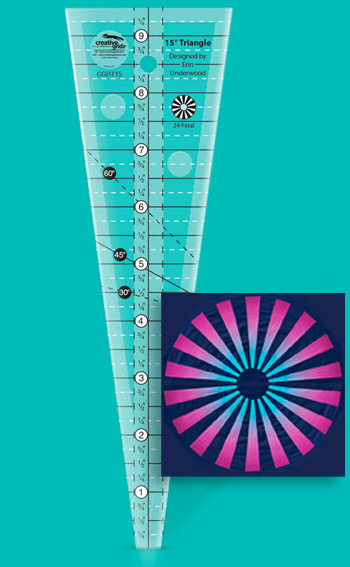 Creative Grids Non-Slip 15 Degree Triangle Ruler