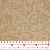 Tan Baroque 108'' wide 100% Cotton Quilt Backing by the ¼ metre pieces