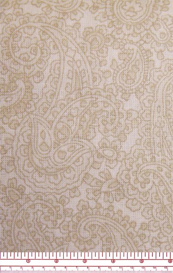 Paisley Cream and Tanby the ¼ metre pieces