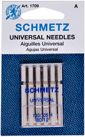 Schmetz Universal Machine Needles Size 70 10 or Size 80 12 (choose from drop down)