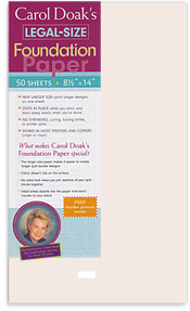 Carol Doak's Foundation Paper (50 sheets) Larger size 8½