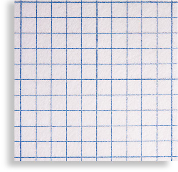 Blue leave-in Square Interlining 1cm grid (90cm x By the yard) (35'' x 36'' Approx)