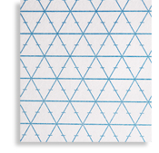 Blue leave-in triangle Interlining - 1cm Triangle (90cm x By the yard) (35'' x 36'' Approx)