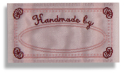 Hand Made By - Iron on Quilt Labels pack of 4 approximately 2'' x 1''