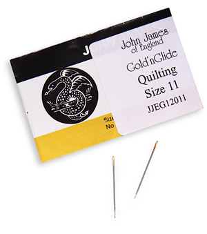 John James' Gold'n Glide Quilting Needles Size 11
