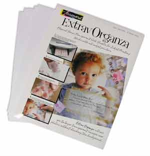 Extrav Organza Inkjet Sheets  8 half x 11 Inch  (5 ct)