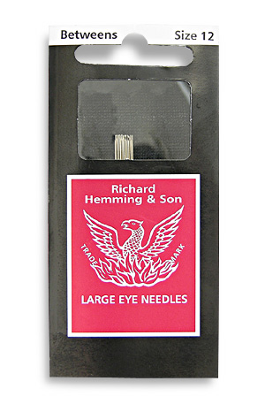 Richard Hemming Betweens Large Eye Needles Size 12 (contains 10)