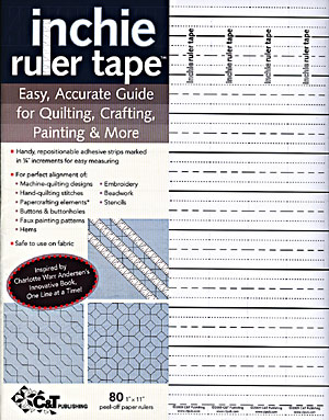 Inchie Ruler Tape Easy, Accurate Guide for Machine & Hand Quilting, Stencils, Crafting and More