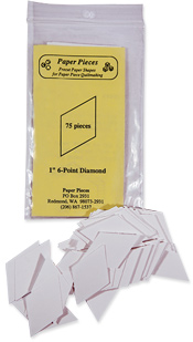 1'' 6 - Point Diamond Paper Pieces (75)