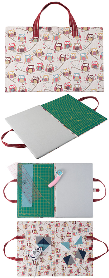 Quilter's Cutting and Ironing Mat A3 - (Hoot with carry handle)