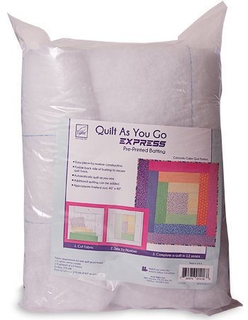 Quilt As You Go Express Pre-Printed Batting Colorado Cabin Quilt Pattern (40'' x 40'')