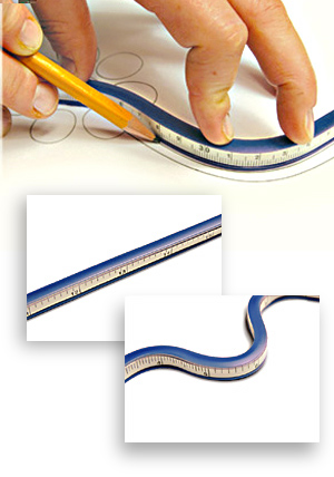 Garment Design uxcell Flexible Ruler 20 Inch 50cm Curve Ruler for Engineering Drawing Design Graphics 