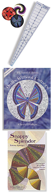 Phillips Fiber Art Squedge 10° Wedge Ruler By Cheryl Phillips