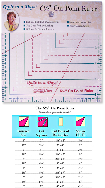 Quilt in a Day 6½'' On Point Ruler