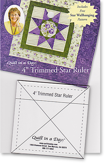 4'' Trimmed Star Ruler By Quilt in a Day
