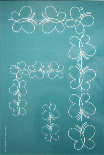 Full Line Baby Girl Butterfly Border 2'' & 3'' Stencil (Made from nylon mesh)