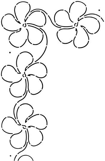 Laura Estes Plumeria Blossom Border 4in