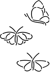 Quilt Stencil Butterflies 