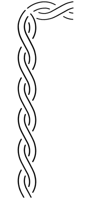 Quilt Stencil Cable 1'' Border (1'' x 13'')